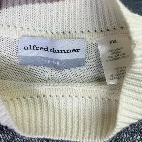 Alfred Dunner Petite Vintage Western Knit Fringe Sweater Womens PXL Warm 1261 - Picture 3 of 7